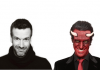 Comedian Marcus Brigstocke dressed as a devil Comedian Marcus Brigstocke dressed as a devil