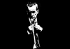 A black and white drawing of Frank Skinner A black and white drawing of Frank Skinner