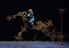Aurélia Thierrée rides a huge horse made out of hat racks Aurélia Thierrée rides a huge horse made out of hat racks