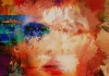An abstract oil painting of David Bowie An abstract oil painting of David Bowie