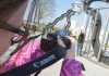 A person takes a picture of a sculpture. A person takes a picture of a sculpture.