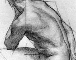 A charcoal sketch of the human body A charcoal sketch of the human body