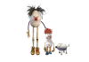 Three egg puppets on a white background Three egg puppets on a white background