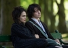 Actors Jessica Brown Findlay and Jack Lowden sitting on a bench Actors Jessica Brown Findlay and Jack Lowden sitting on a bench