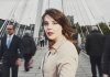 Actress Maddie Rice standing on a bridge in London Actress Maddie Rice standing on a bridge in London