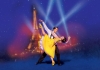 Two dancers in elegant clothes with the Tour Eiffel on the background Two dancers in elegant clothes with the Tour Eiffel on the background