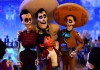 Three smiley skeletons wearing sombreros and mariachi clothes surrounding a boy wearing a white t shirt and a hoodie Three smiley skeletons wearing sombreros and mariachi clothes surrounding a boy wearing a white t shirt and a hoodie
