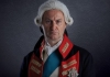 Actor Mark Gatiss in a white wig and vintage soldier uniform Actor Mark Gatiss in a white wig and vintage soldier uniform